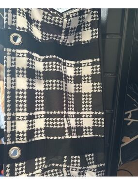 thirty-one Black and White Houndstooth Clear Tote Panel Medium tote